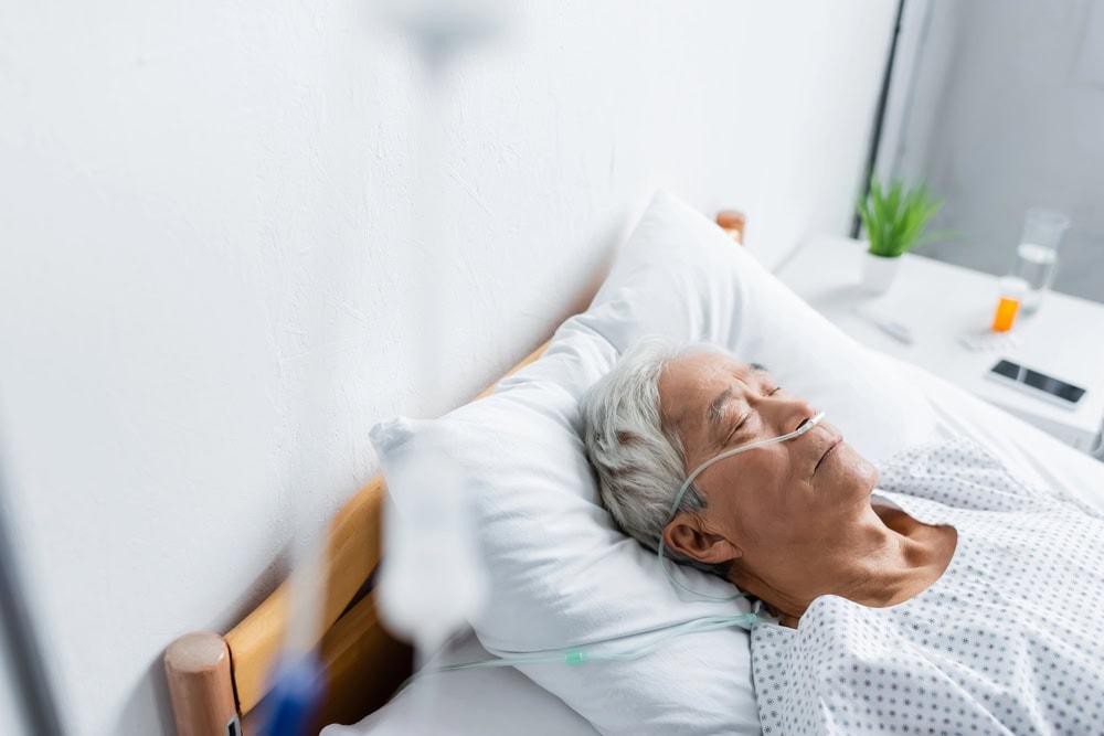Lawsuit filed after a resident suffered injury from a clogged breathing tube.
