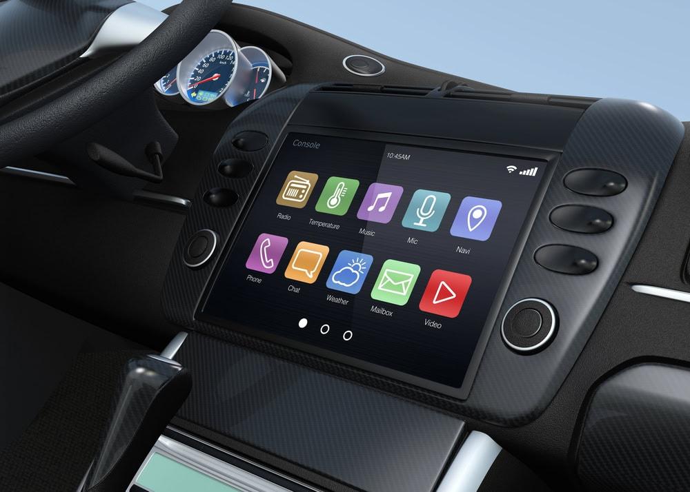 In-vehicle technology contributing to a distracted driving car accident.