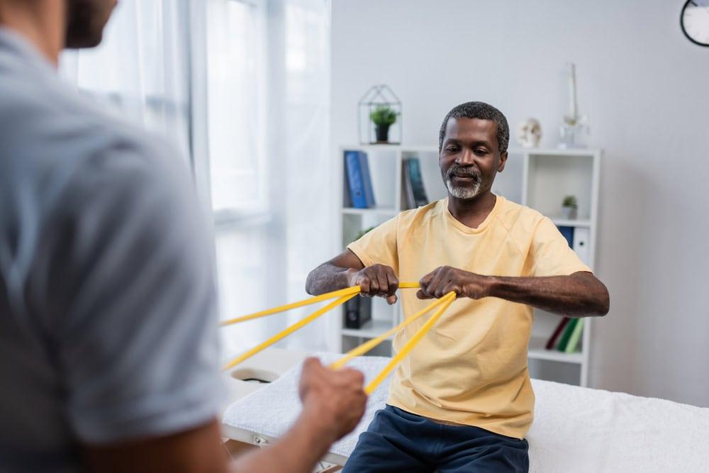 Legal team assisting a client with a physical therapy settlement in Chicago
