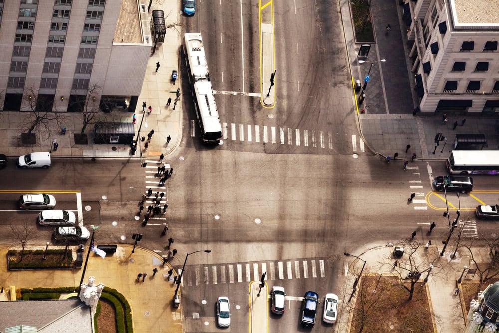 Chicago intersection car accident lawyer helping client file a claim.
