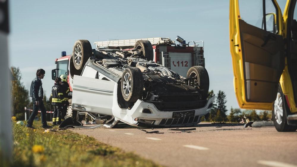 A severe auto accident involving a rollover crash in Rockford.