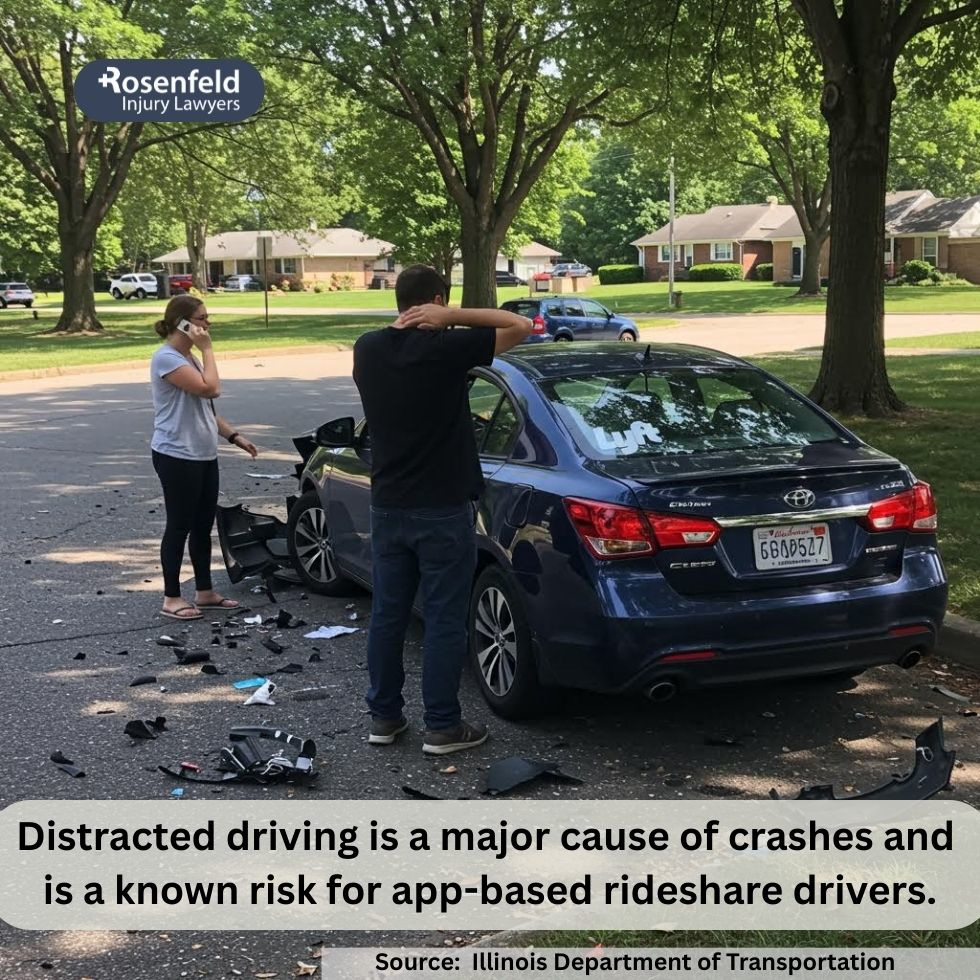 Champaign rideshare vehicle involved in a motor vehicle accident