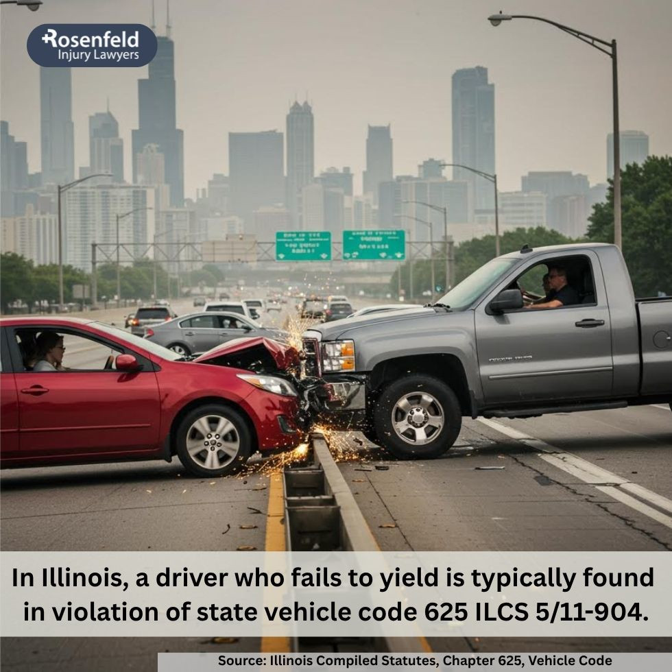 Filing an injury claim after a failure to yield accident in Chicago