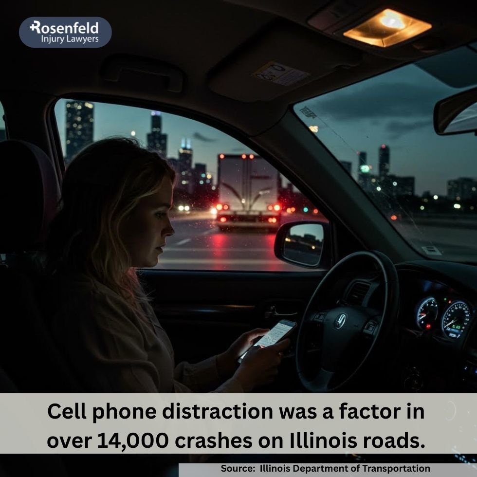 Chicago texting and driving accident lawyer representing injury victims