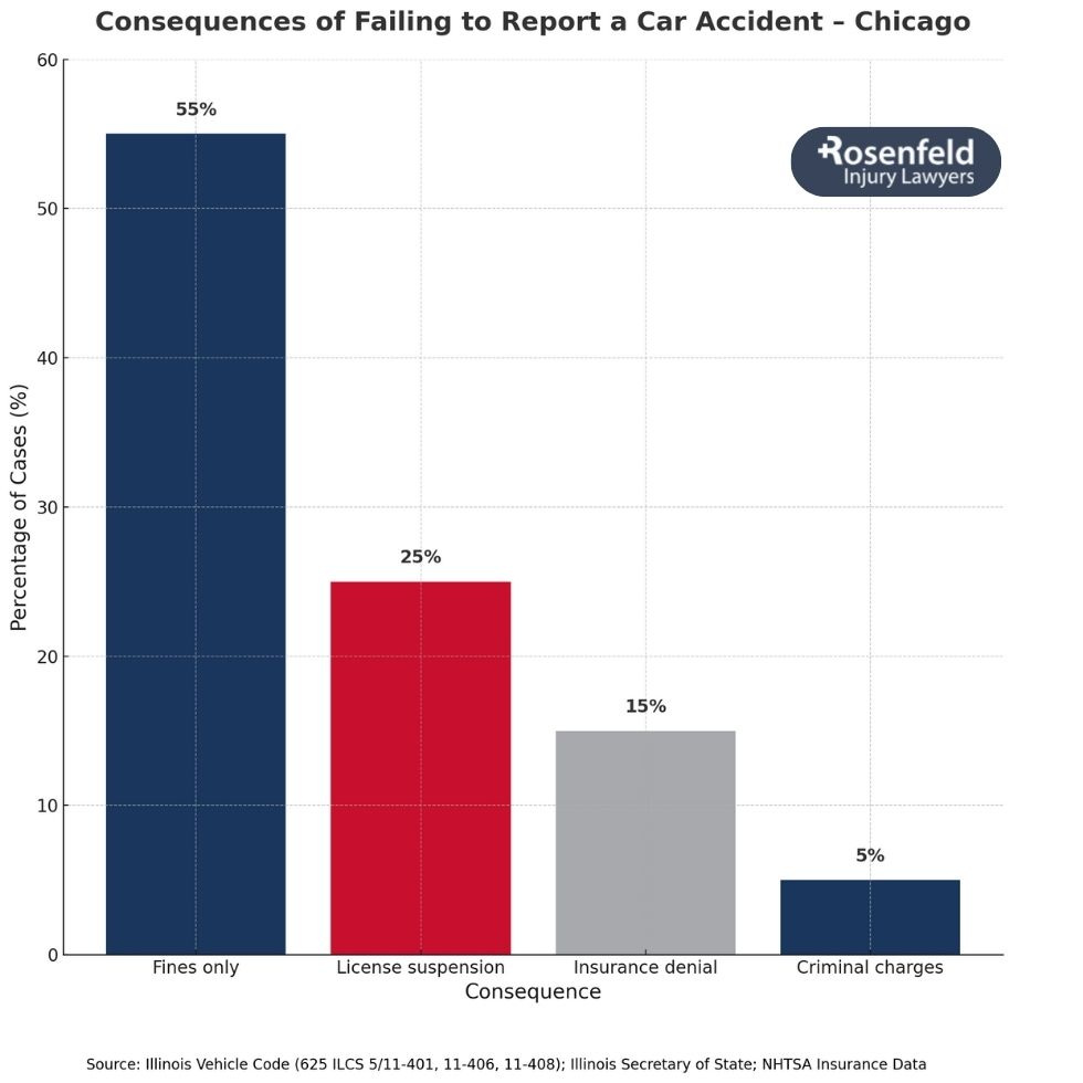 Illinois crash accident report form being filled out after a car accident.