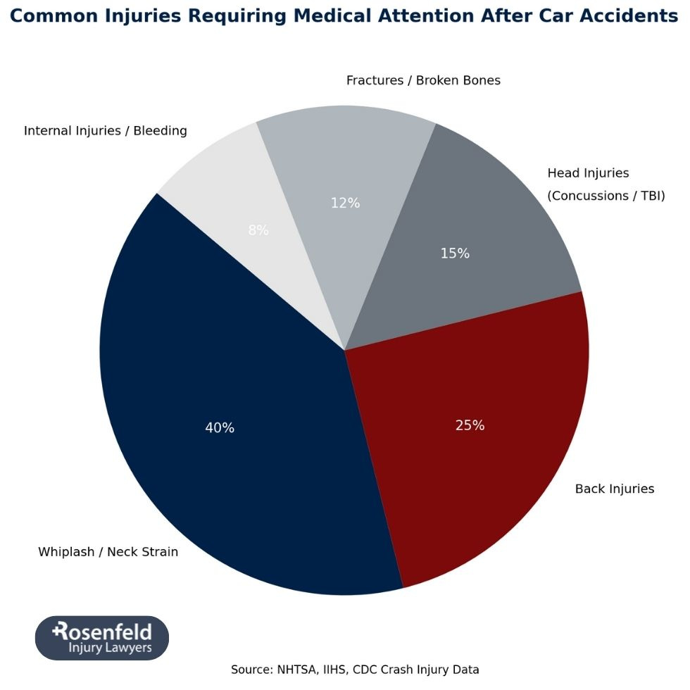 Attorney discussing a personal injury lawsuit involving delayed medical care after a car accident