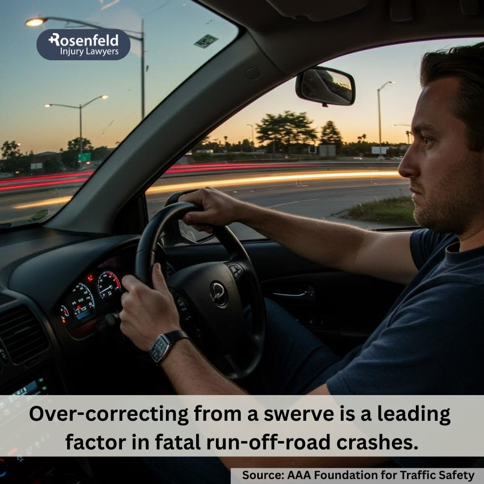 Attorney meeting with client to review liability after swerving to avoid a car accident