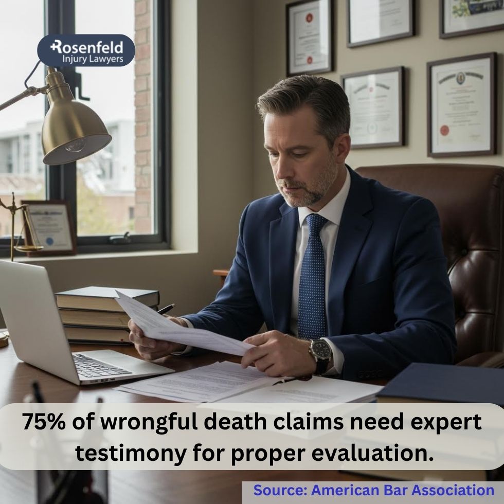 Attorney reviewing a claim for wrongful death damages
