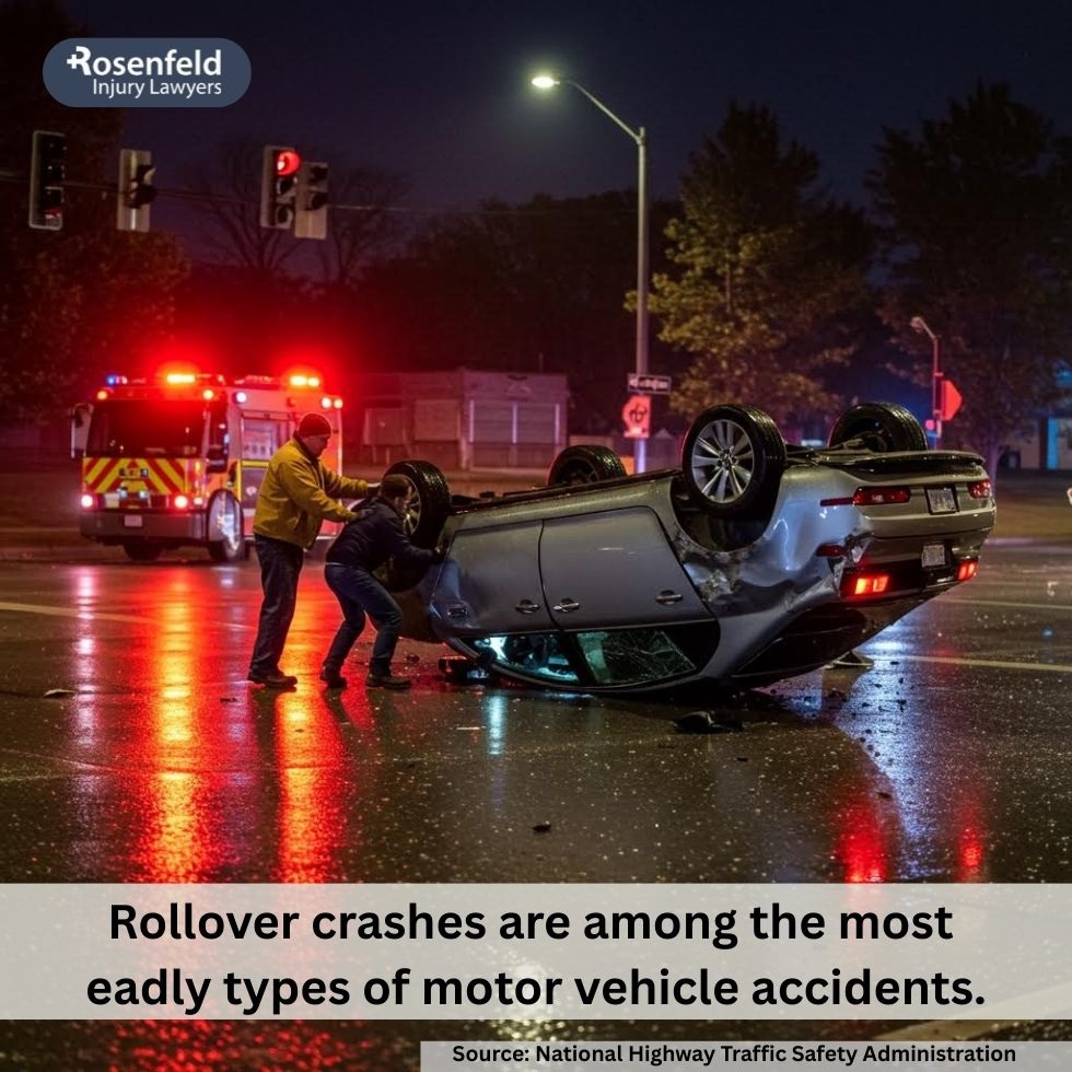 A severe auto accident involving a rollover crash in Rockford.