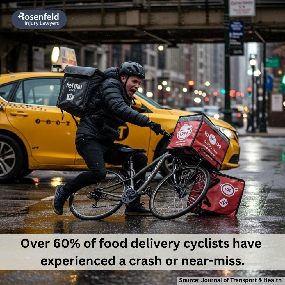 Chicago bicycle food delivery accident lawyer helping injured couriers seek compensation.