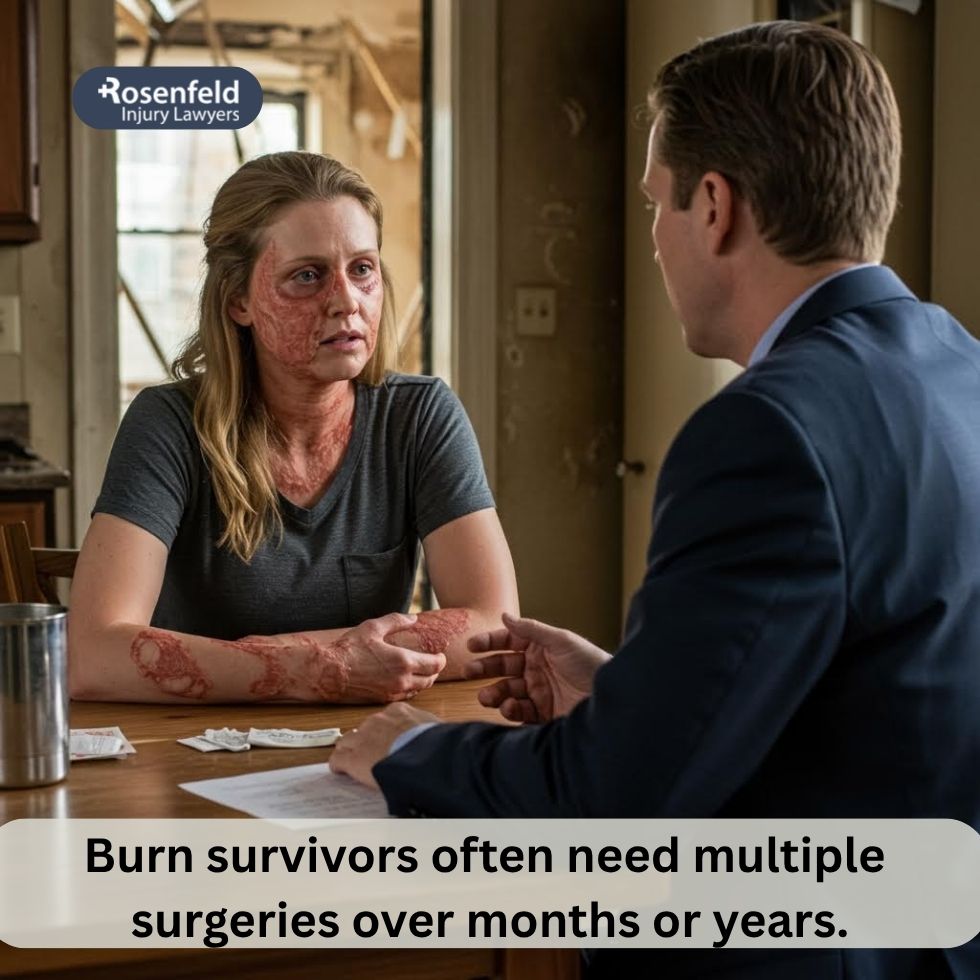 Burn injury statistics in the United States showing annual cases and severity
