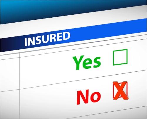 Driver without insurance involved in car accident