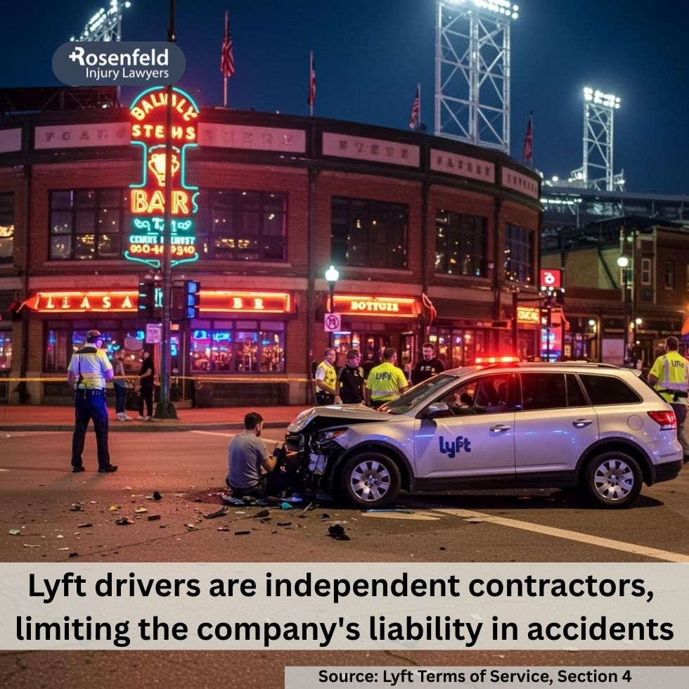 Attorney explaining to client whether they can sue Lyft for an accident in Chicago