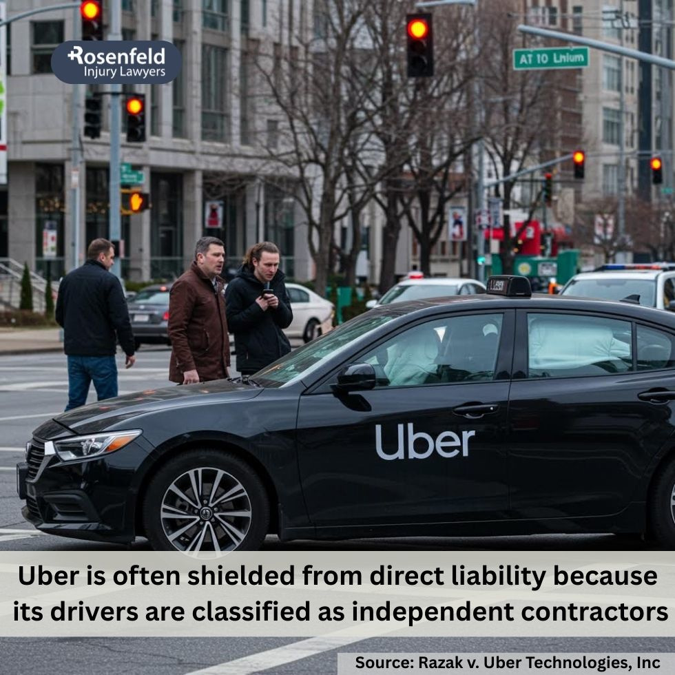 Attorney explaining to client whether they can sue Uber for an accident in Chicago