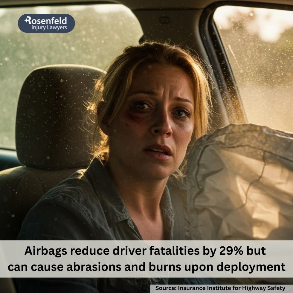 Chicago car accident victim with airbag-related injuries