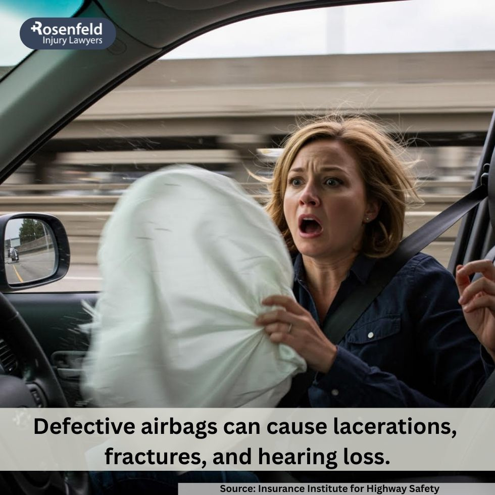 Attorney reviewing car accident case involving injuries from a faulty airbag