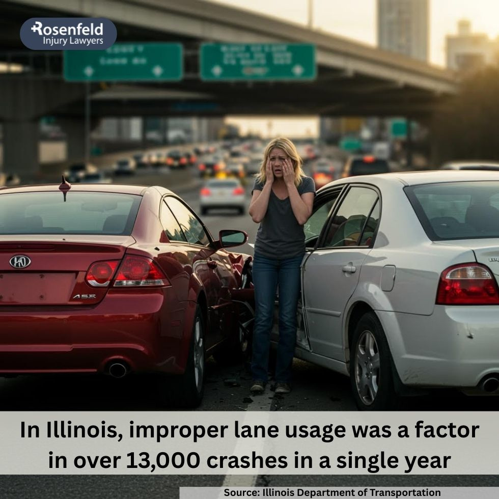 Attorney reviewing a case involving injuries from a lane change accident.