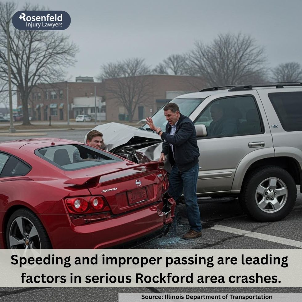 A serious car accident caused by aggressive driving in Rockford.