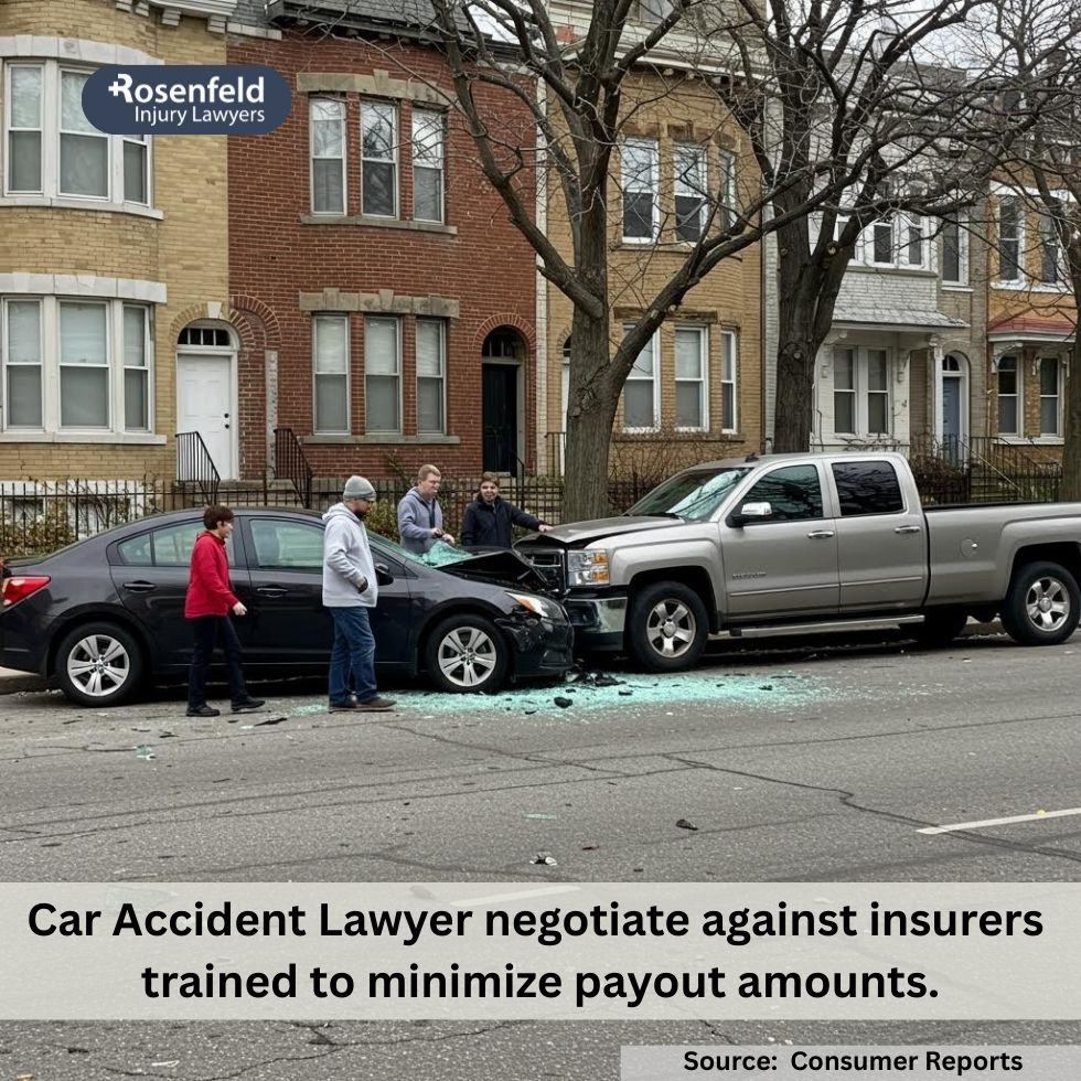 Car accident law firm reviewing police reports and medical records.