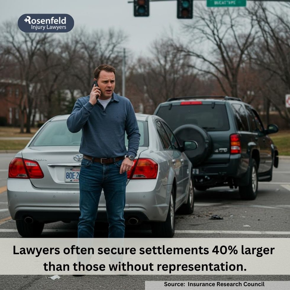 Lawyer negotiating with the insurance company after a car accident