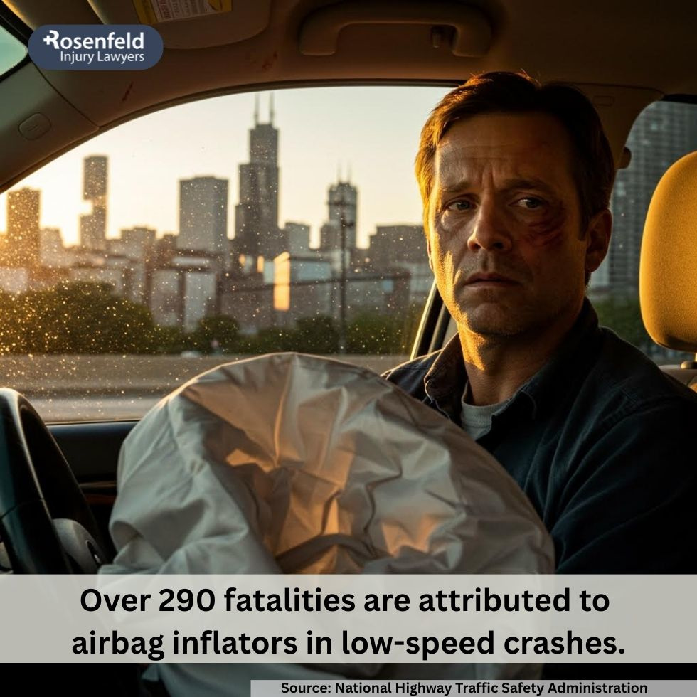 Chicago airbag injury lawyer helping accident victim after defective airbag deployment