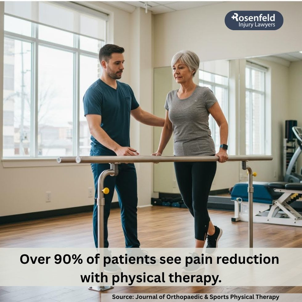 Chicago car accident attorney helping client recover compensation for physical therapy and treatment for car accident injuries.