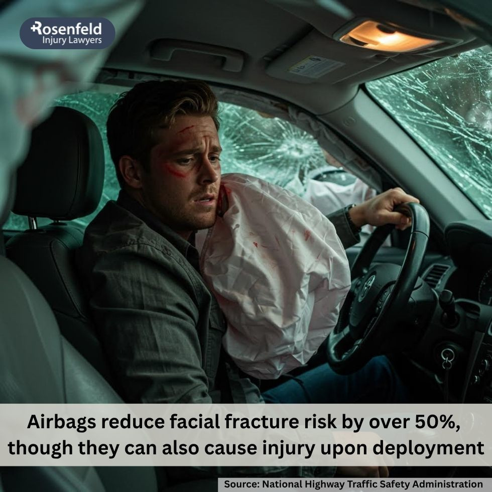 Chicago car accident lawyer helping client with facial trauma claim after crash.