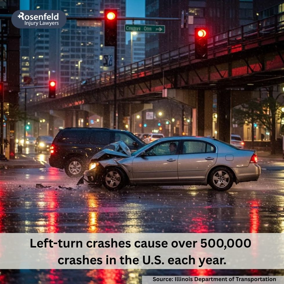 Lawyer in Chicago handling injury claims from left turn accidents
