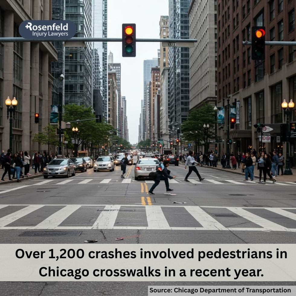 Chicago lawyer helping injured victims of pedestrian crosswalk accidents.