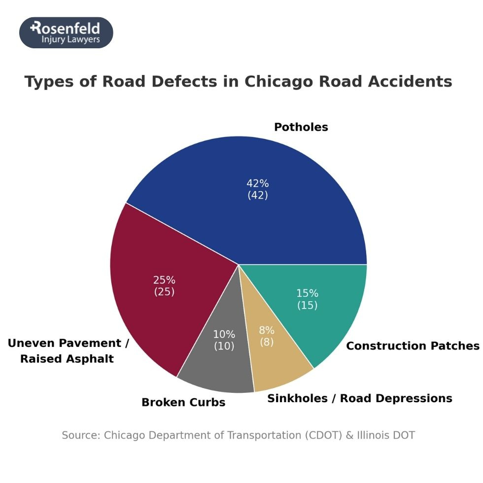 Chicago personal injury attorney filing claims for road defect accidents