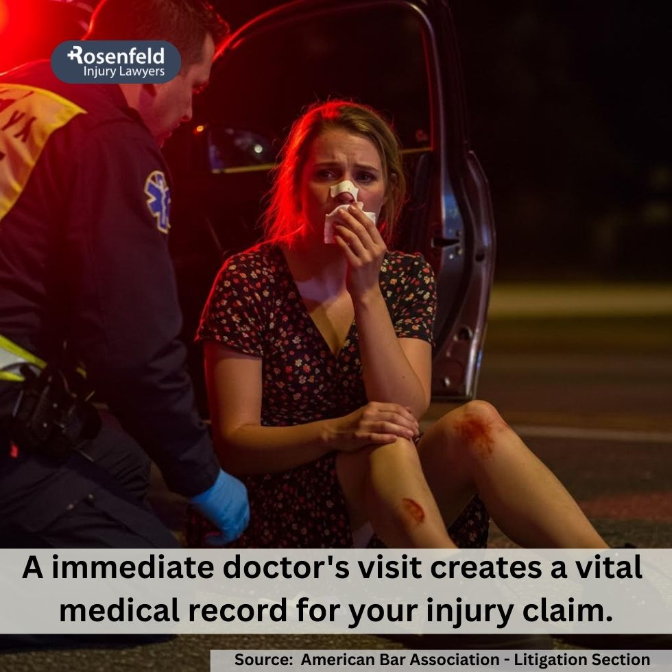 Chicago personal injury lawyer advising a client who delayed seeing a doctor after a car accident