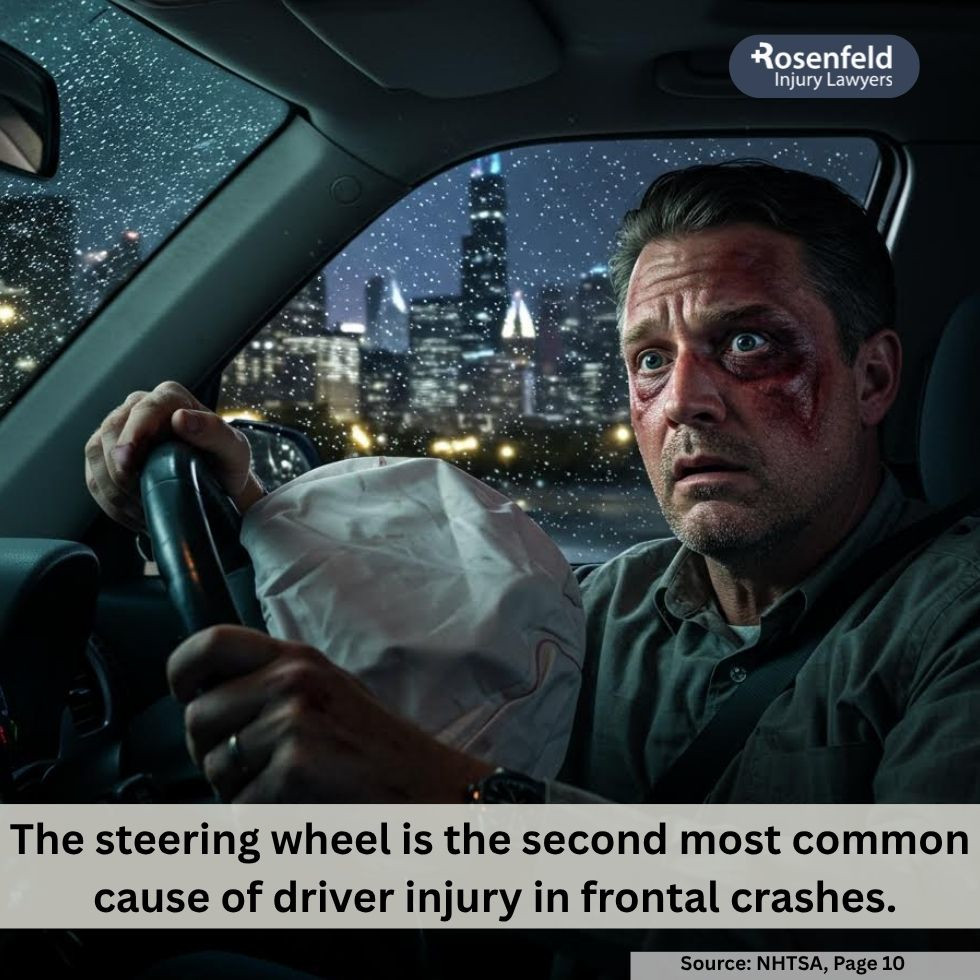 Chicago lawyer representing drivers with steering wheel injuries and head trauma after car accidents.