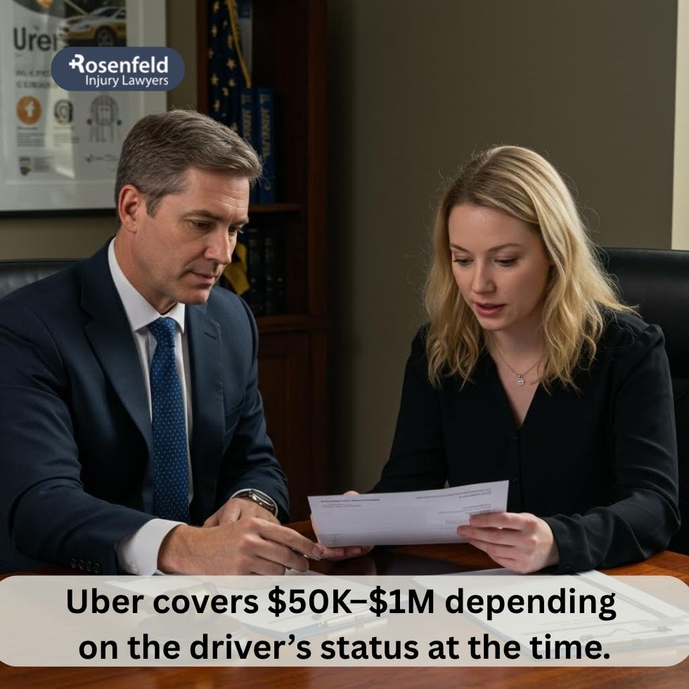Decatur Uber accident attorney reviewing case files.