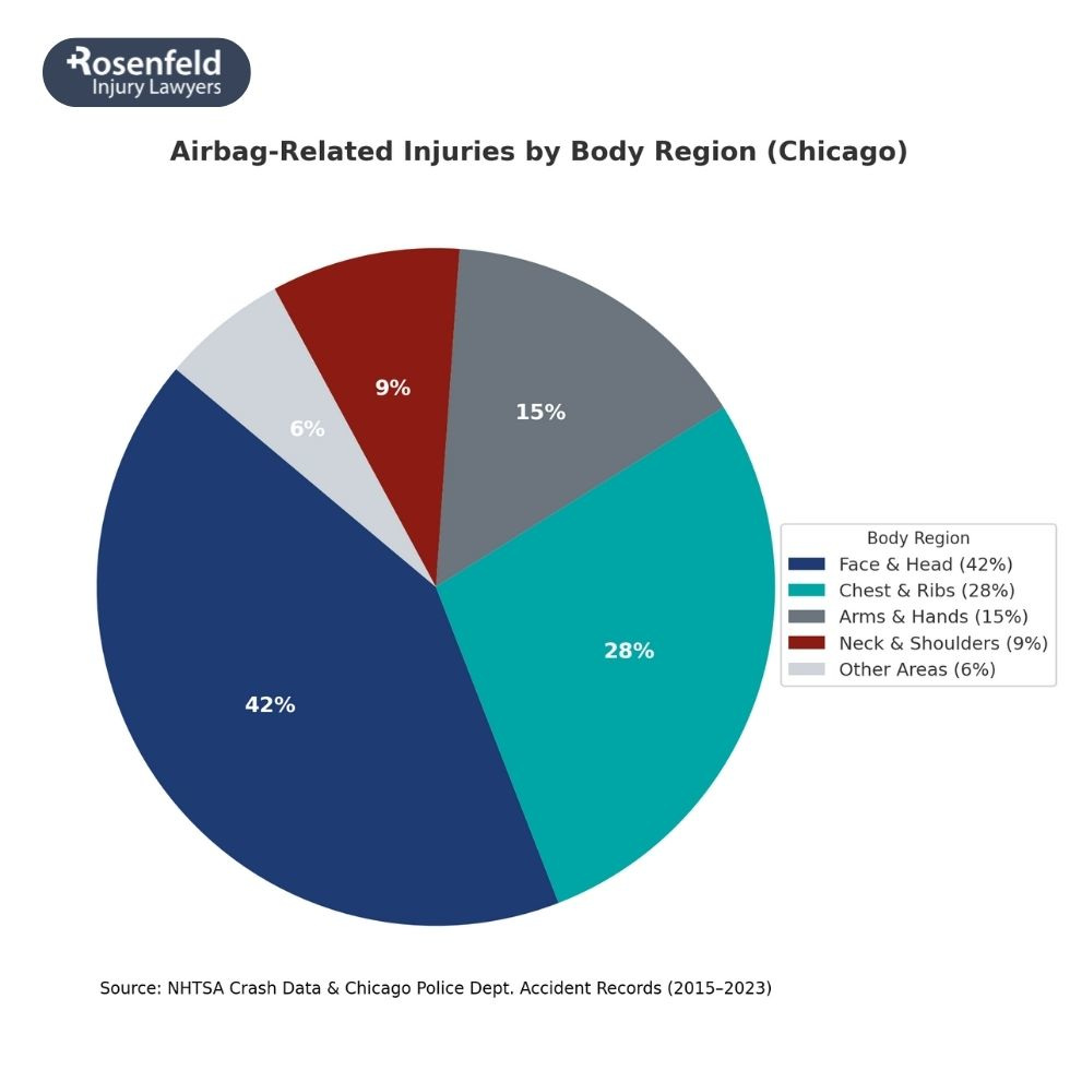 Chicago attorney meeting with client injured by a defective airbag in a vehicle crash