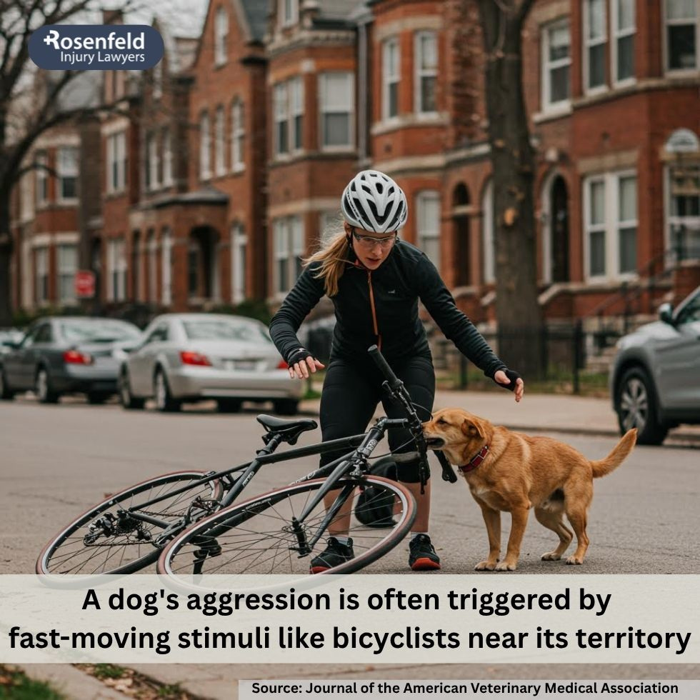 An attorney reviewing a legal case involving a dog owner’s liability in a bicycle accident.