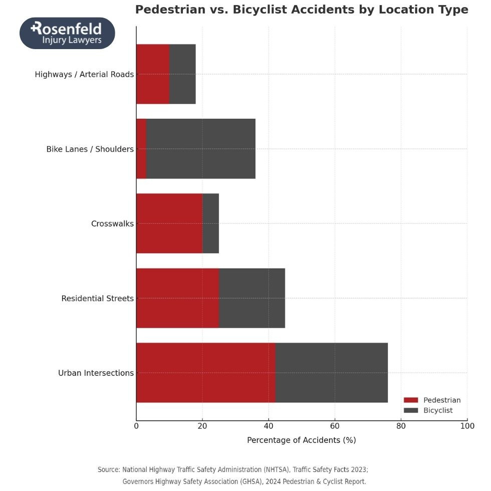 Drivers at fault for accidents involving pedestrians and cyclists in Chicago