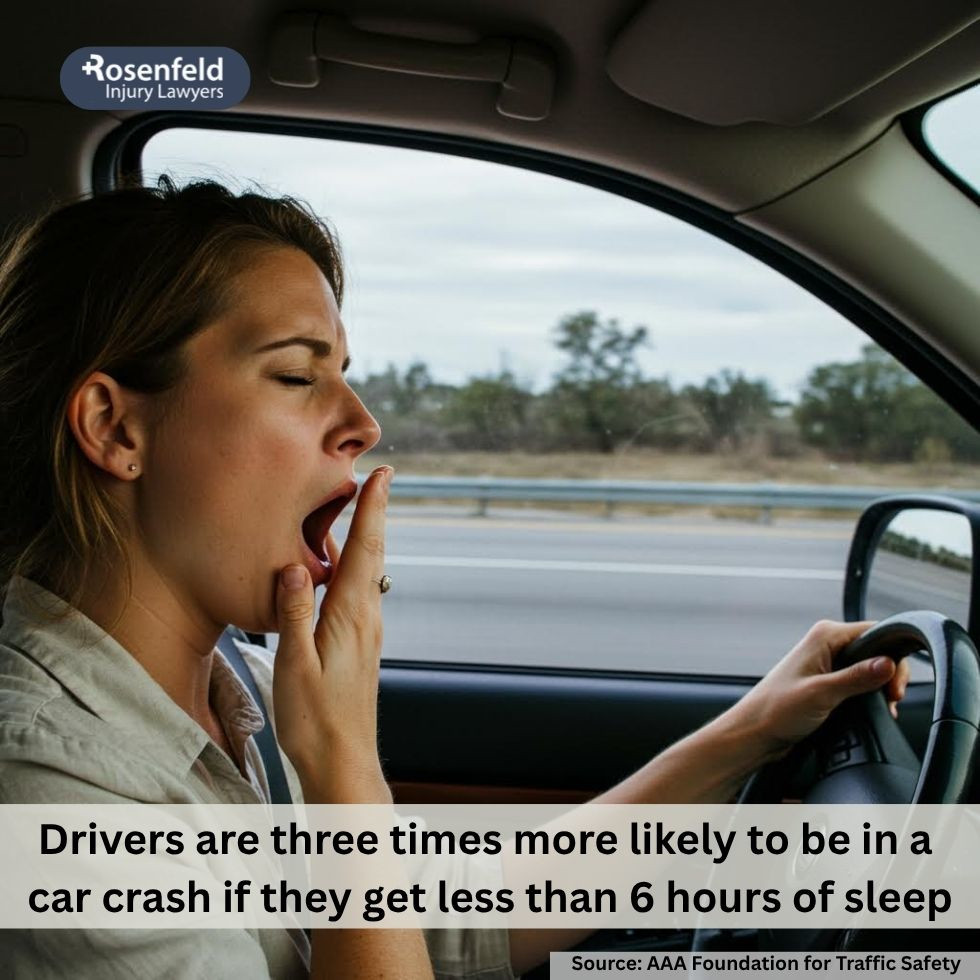 Attorney meeting with client about drowsy driving accident and car crash injuries.