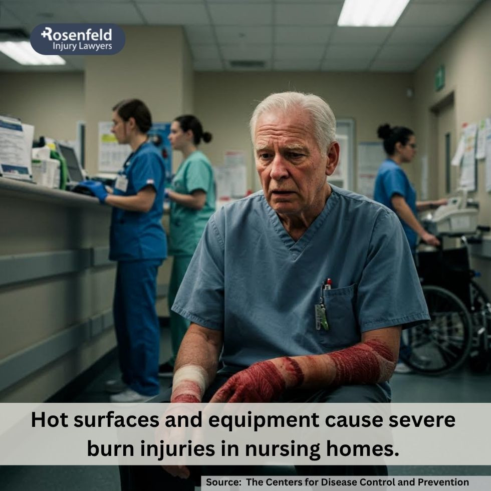 Elderly nursing home resident with burn injuries receiving care in Chicago