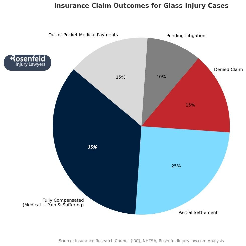 Victim with embedded glass wounds after a severe car accident
