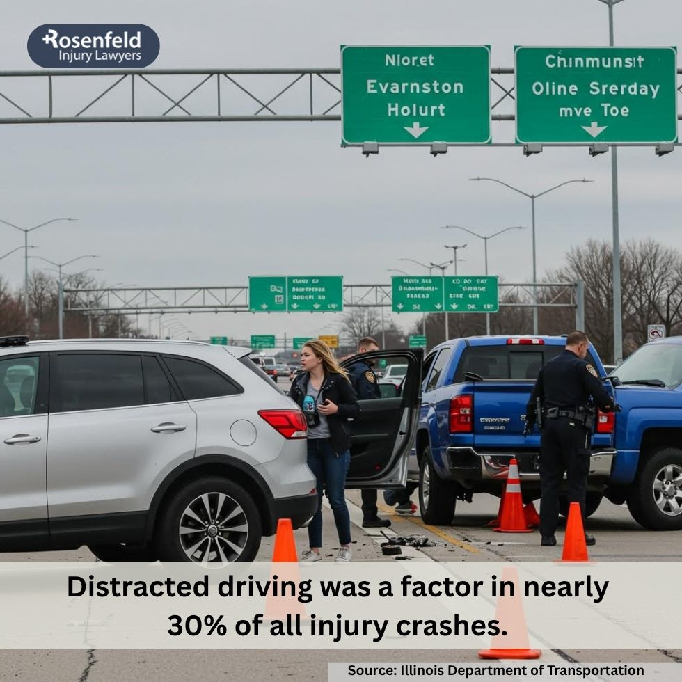 Evanston car accident attorney representing a client in a personal injury case.