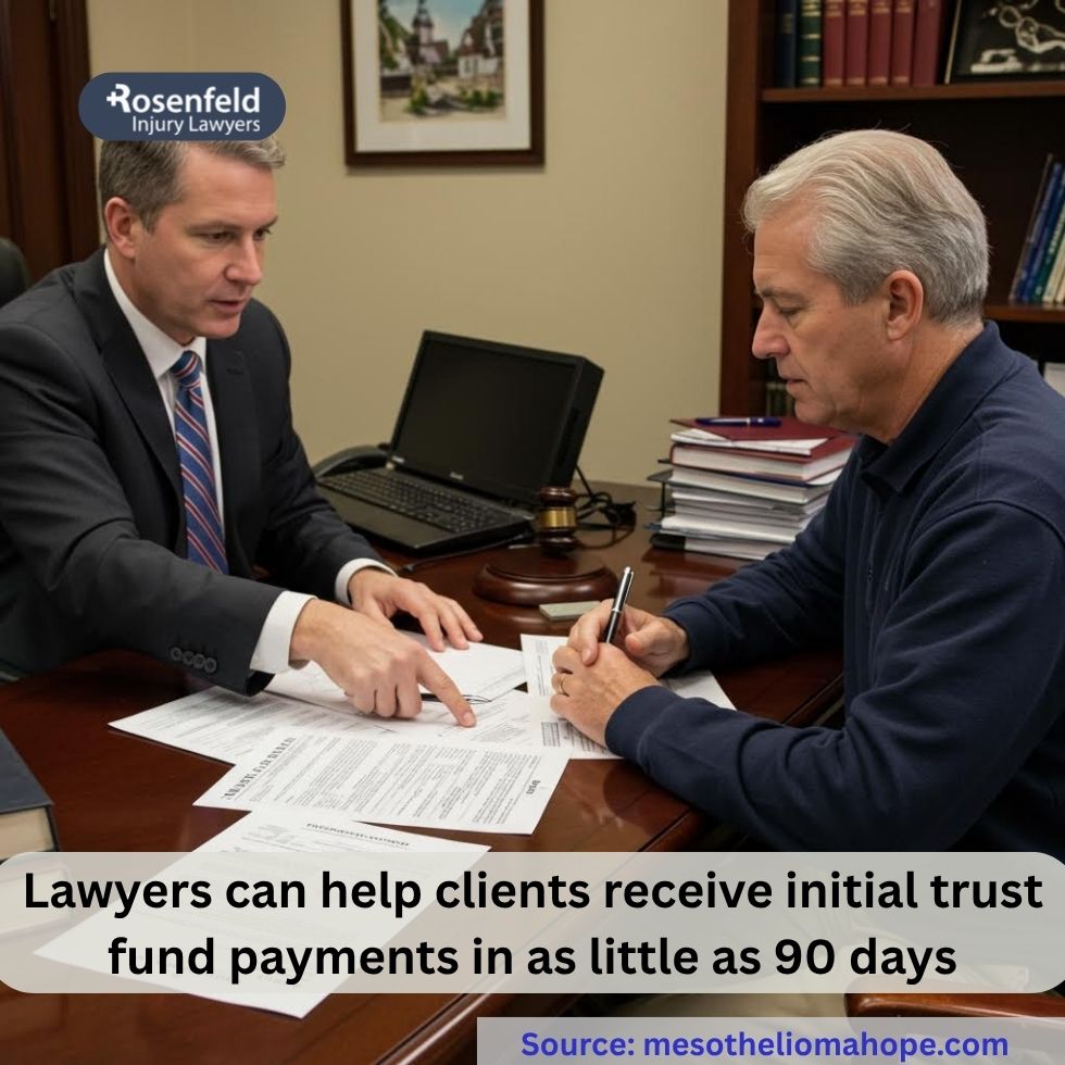 Attorney filing a trust fund claim for a construction worker with asbestos-related illness