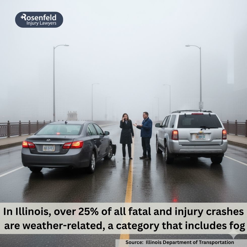 Chicago lawyer helping victims of fog related accidents and weather related car crashes.