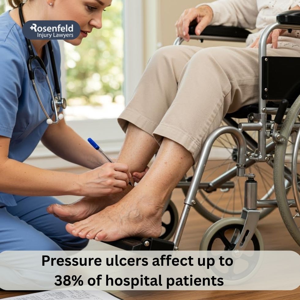 Bedridden patient identified as high risk for pressure ulcers through Braden Scale evaluation.