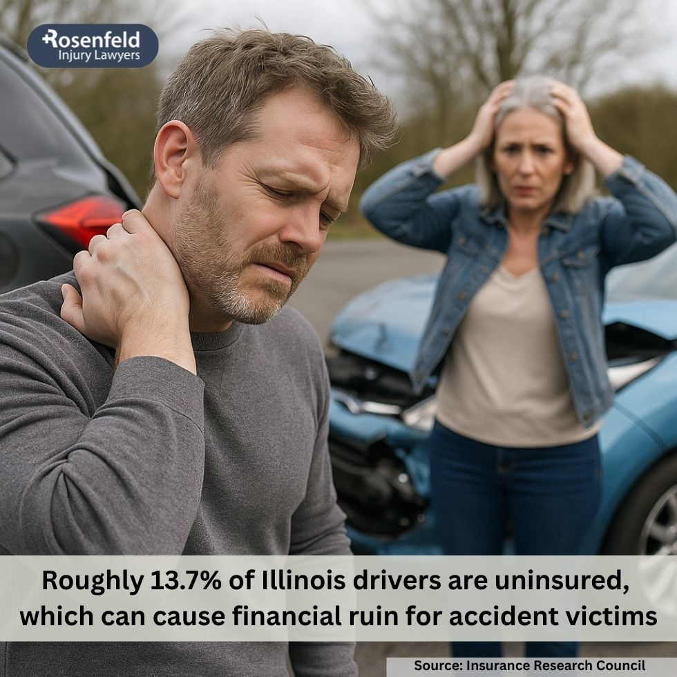 Illinois attorney explaining car accident bankruptcy options to injured client.