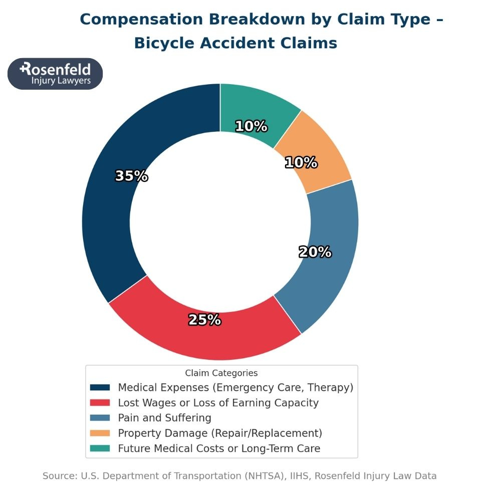 Injured bicyclist consulting a lawyer about compensation options in Chicago.