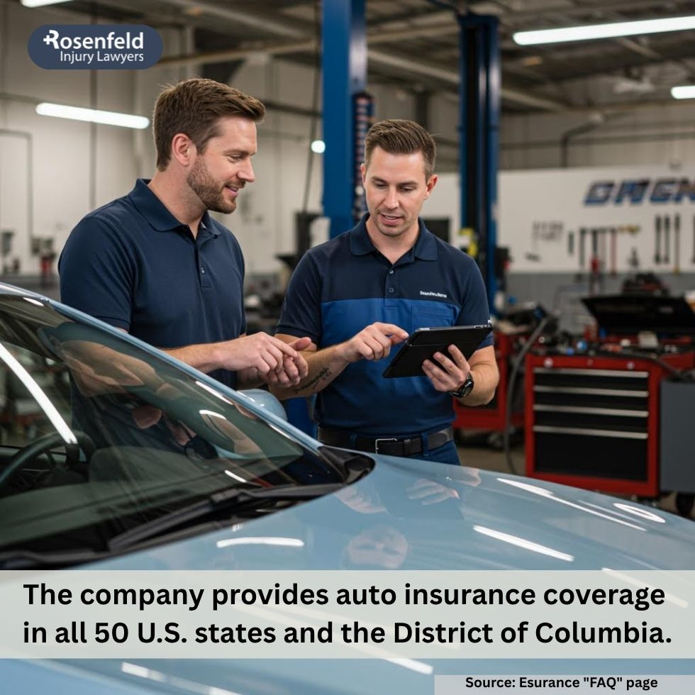 Attorney working with clients on Esurance car accident claims and disputes with the insurance company.