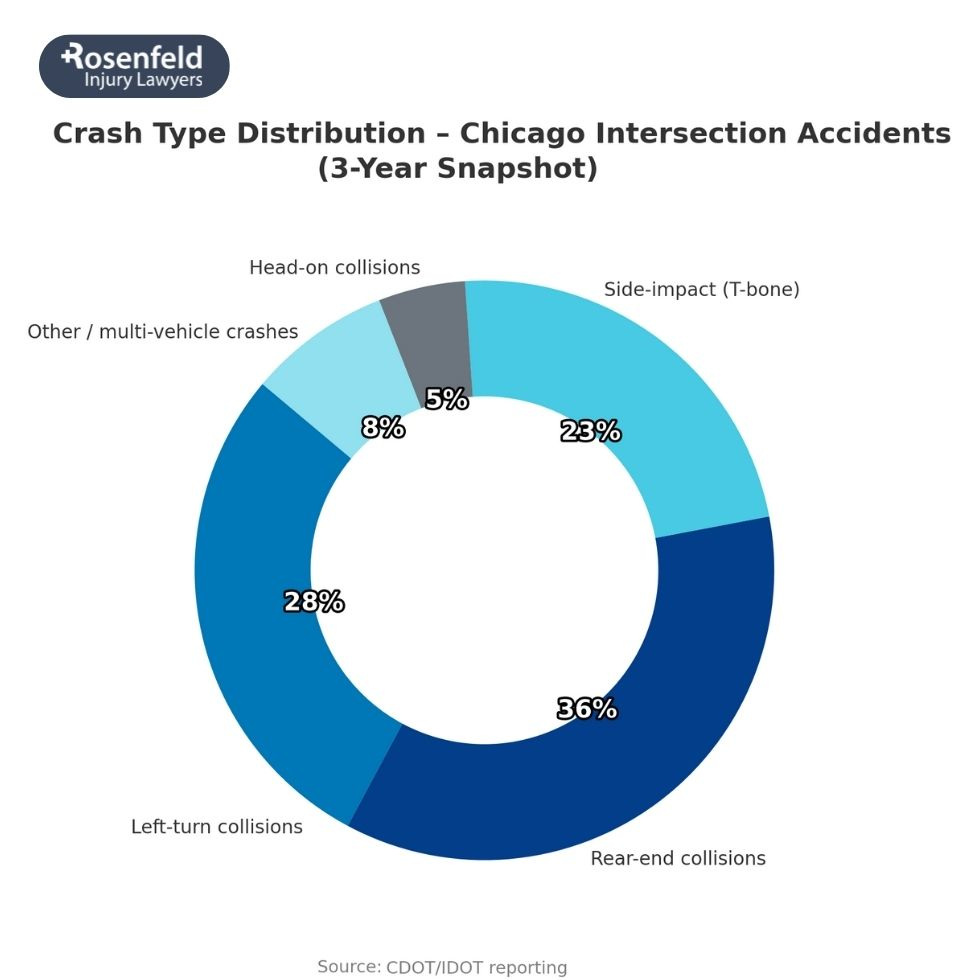 Law firm handling a serious intersection car crash claim for injured victim.