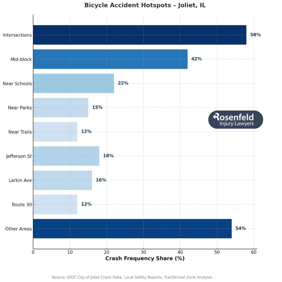 Joliet attorney managing severe injury claims from bicycle accidents.