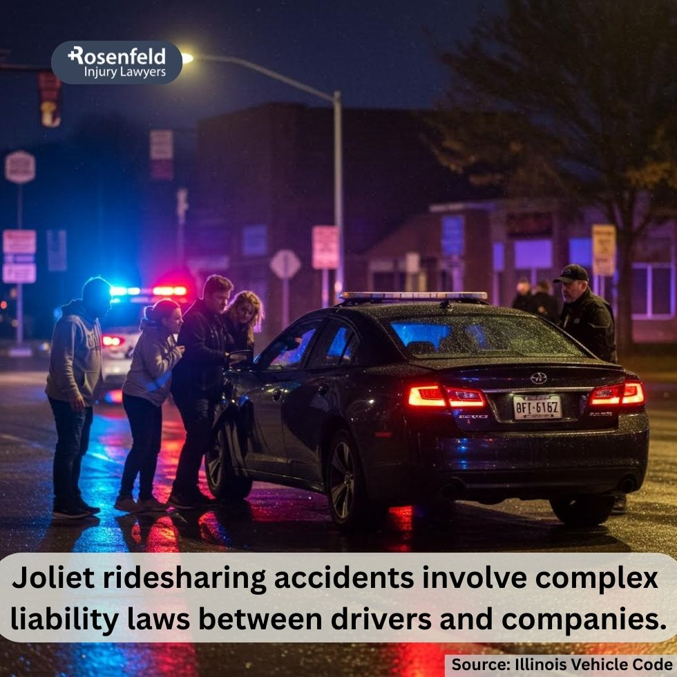 Joliet rideshare accident lawyer helping victims of Uber and Lyft driver crashes.