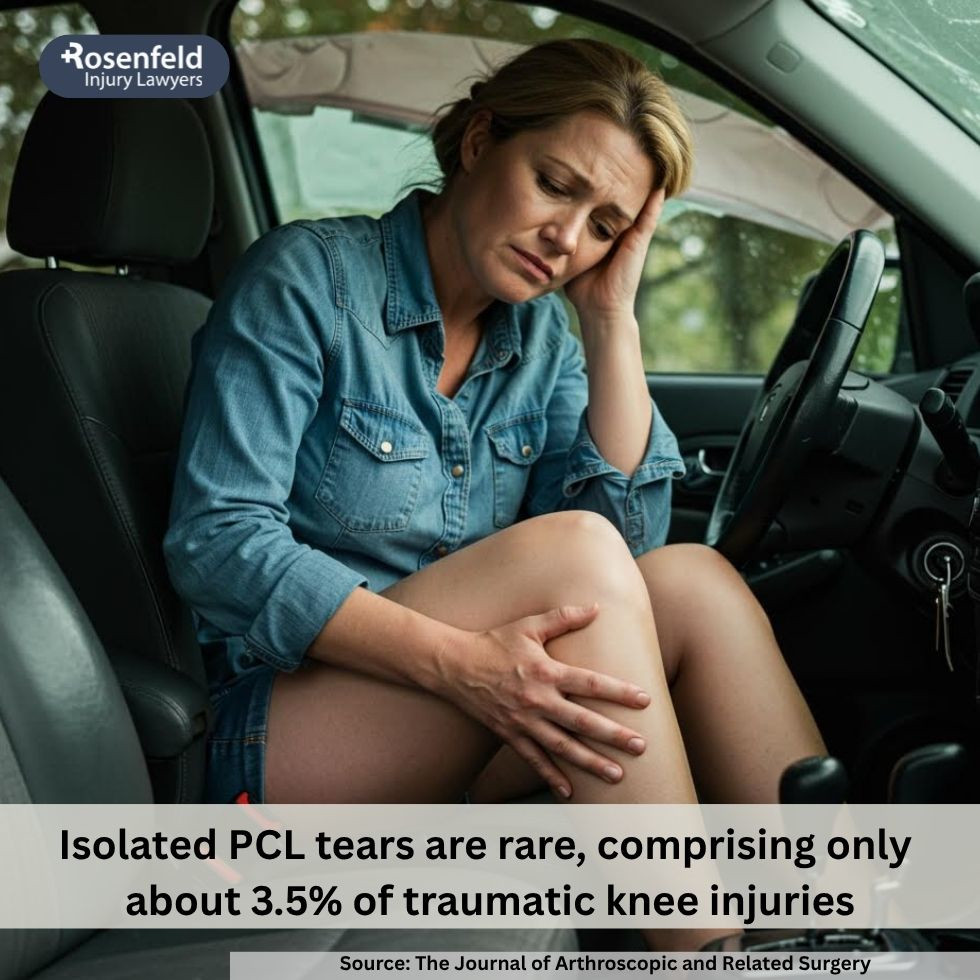 Law firm helping victims of dashboard injuries and PCL tears from car crashes.